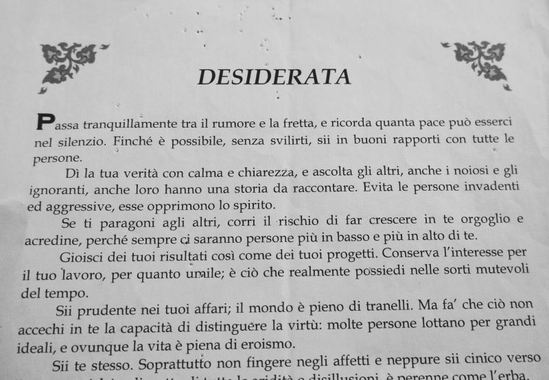 DESIDERATA POVESTEA UNUI POEM CELEBRU